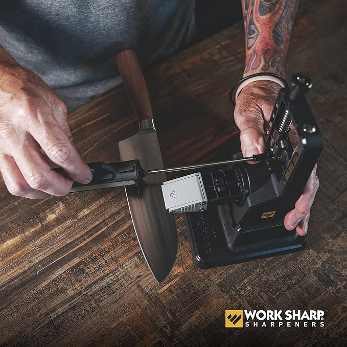 Work Sharp Precision Adjust Elite Knife Sharpening System Including Additional Sharpening Stones, Carry Case and Pocket Knife Sharpener