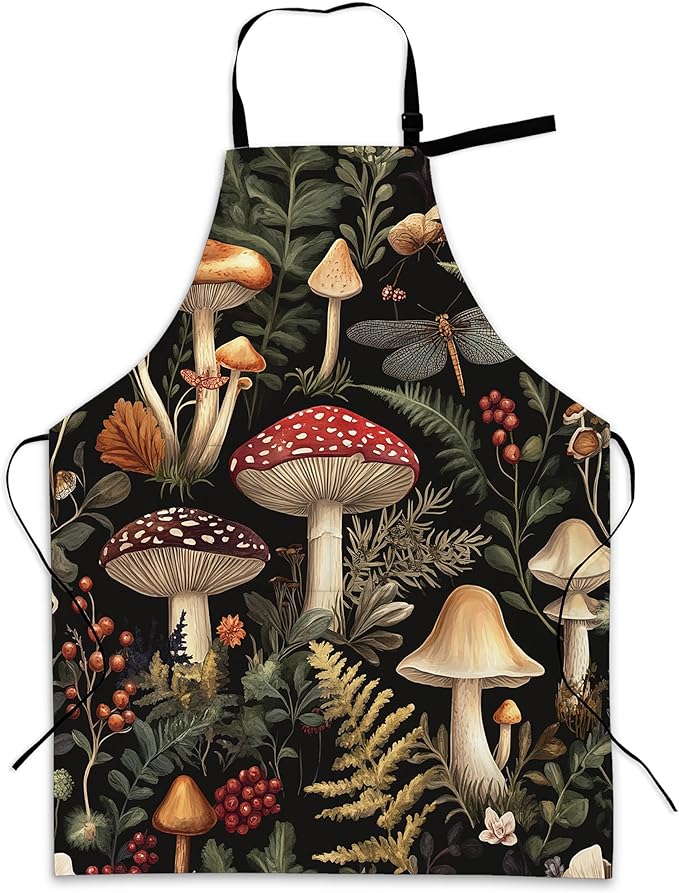Cooking Aprons for Men and Women,Adjustable Bib Chef Apron with 2 Pockets, Soft and Durability Kitchen Apron