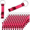100 Pcs Bottle opener Keychain Bulk,Soda Beverage Beer Bottle Opener Keychain,Bottle Openers Aluminum Beer Bottle Opener Claw Beverage Keychain Ring for Kitchen,Wedding, Bar,Party(Red)