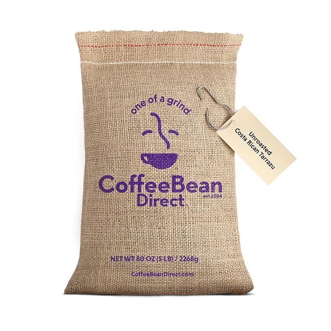 Coffee Bean Direct Unroasted Costa Rican Tarrazu, 5 Pound (Pack of 1)