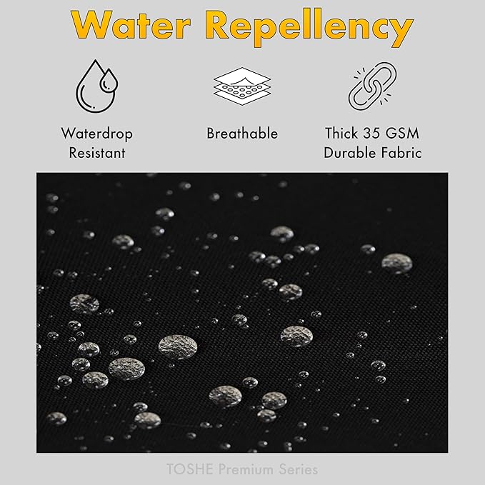 TOSHE Funny Apron Waterdrop Resistant Cotton Apron with adjustable Aprons for Women with Pockets 12 Color option Cooking (Black - My Grill My Rules)