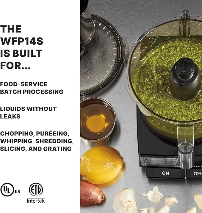 Waring Commercial WFP14S Food Processor, 3-1/2-Quart, Clear 120V, 5-15 Phase Plug