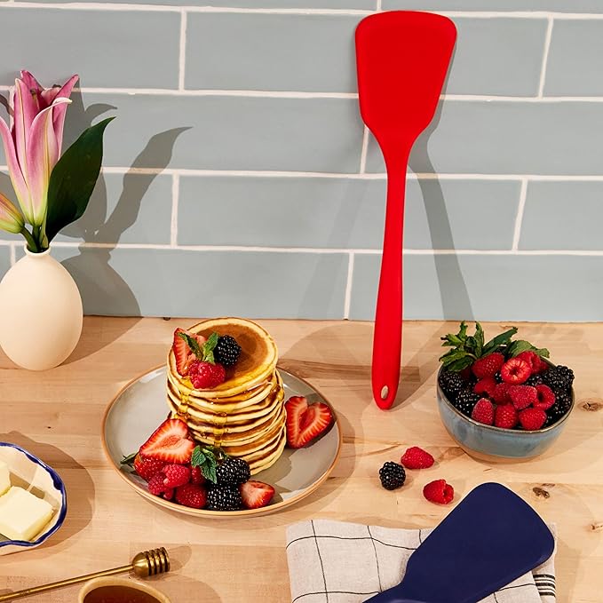 GIR: Get It Right Silicone Kitchen Spatula Turner - Non toxic cooking utensils for Nonstick Cookware, Cooking and Baking, Ultimate - 13IN - Studio White