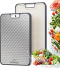 Titanium Titanium Cutting Board for Kitchen, Double Sided Non Toxic Titanium Cutting Board with Juice Groove, Scratch Resistant Mesh Design Easy to Clean, Kitchen Gifts15”×10”-1 PC