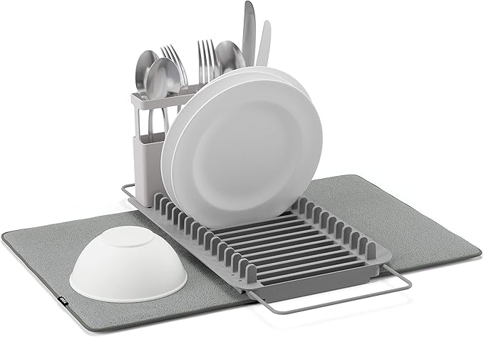 Umbra UDry Over The Sink Dish Rack with Dry Mat