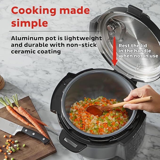 Instant Pot RIO Chef Series 6QT 7-in-1 Multi-Cooker, Black – Pressure Cooker, Slow Cooker, Rice, Steamer, Sauté, Food Warmer & More – One-Touch Smart Programs, Compact Family Size