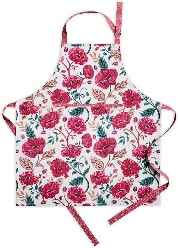 Maison d' Hermine 100% Cotton Apron for women with Pocket Kitchen Chef Apron for Men Cooking Gardening Server Waitress
