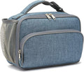 FlowFly Kids Lunch box Insulated Soft Bag Mini Cooler Back to School Thermal Meal Tote Kit for Girls, Boys,Navy