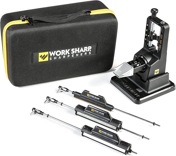 Work Sharp Precision Adjust Elite Knife Sharpening System Including Additional Sharpening Stones, Carry Case and Pocket Knife Sharpener