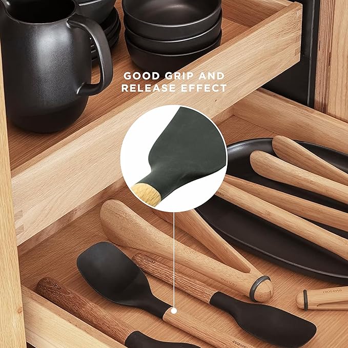 Eva Solo | Nordic Kitchen Serving Spoon, Small | Serving Utensil Buffet Banquet Spoon | Danish Design & Functionality | Black