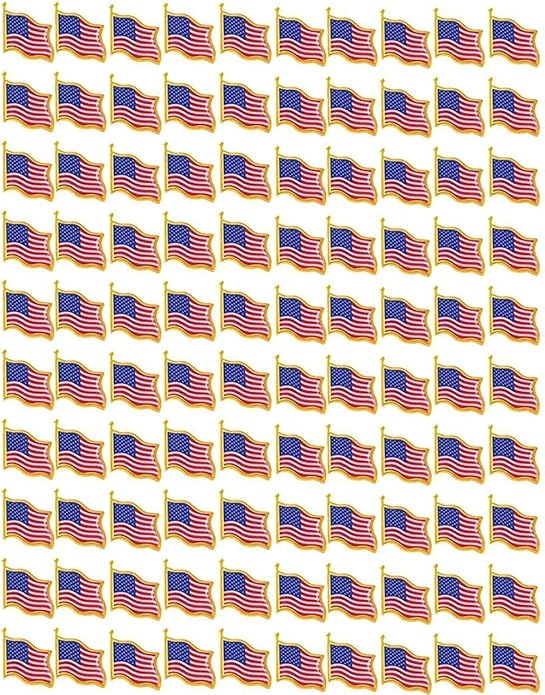 TANG SONG American Flag Lapel Pins - Solid Metal USA Flag Lapel Pins Badge Pins Brooch for Suit Jacket
