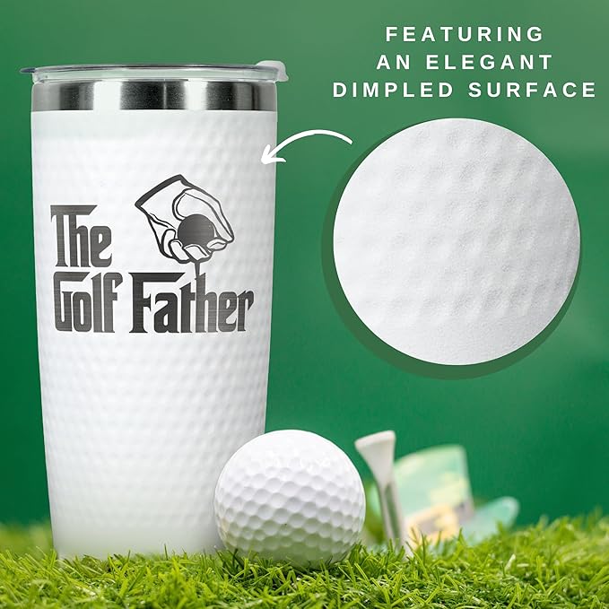 Gifts for Dad - Golf Gifts for Dad - New Dads Christmas Gift from Daughter, Son, Kids - Golfing Gift for Men, Golfers - Ideas for Husband, Papa, Father - 20 Oz Golf Fathers Tumbler