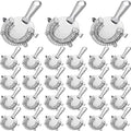27 Pack Cocktail Strainer 4 Prong Stainless Steel Bar Bartender Strainer 6 Inches Silver Bar Drink Tool for Bartenders and Mixologists