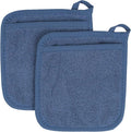 RITZ Terry Pocket Mitt & Hot Pad: Unparalleled Heat Resistant, Durable 100% Cotton – Ergonomically Designed for Optimal Grip – Easy-Care Machine Washable – 2-Pack, Federal Blue