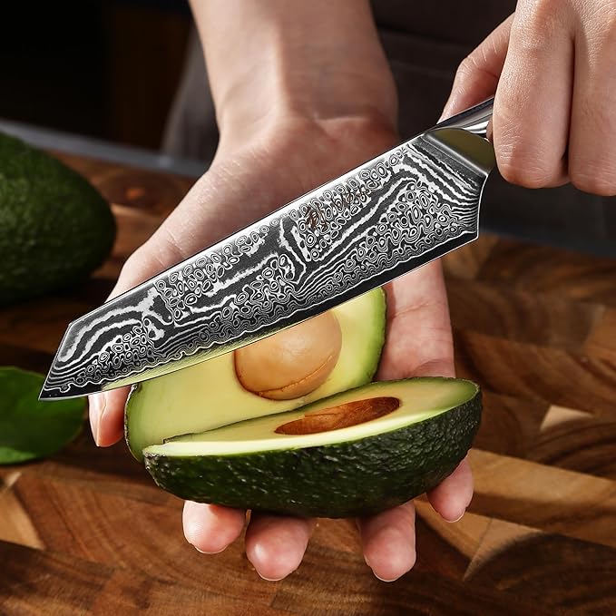 Wakoli Nitoko 3-Piece Kiritsuke Knife Set – Professional Damascus Kitchen Knives | 67-Layer VG10 Core Steel | Ergonomic G10 Handles | Japanese-Style Chef Knife Set in Wooden Gift Box