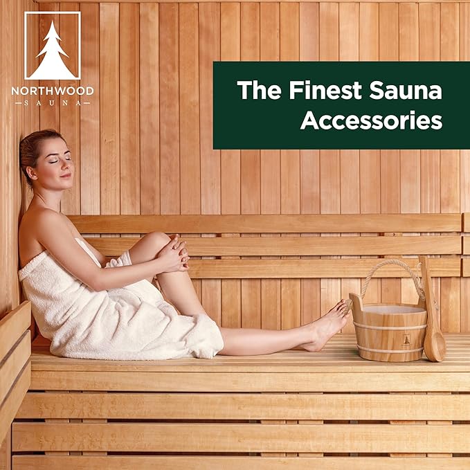 Sauna Ladle - Handmade from Canadian Red Cedar Wood - Natural Rope - 14″ Handle & 3.4 oz (100 mL) Capacity Spoon