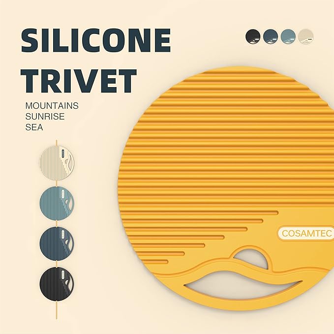 Silicone Trivets for Hot Dishes Heat Resistant Trivets for Hot Pots & Pans Multipurpose & Versatile Hot Pads for Kitchen & Countertop Table Coasters Set of 2