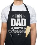100% Cotton, Black Funny Aprons for Men, Dad, Husband - Birthday, Father’s Day Grilling Gifts for Papa, Husband.