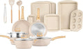 Bakken-Swiss 20-Piece Kitchen Cookware Set – Granite Non-Stick – Eco-Friendly – for All Stoves & Oven-Safe