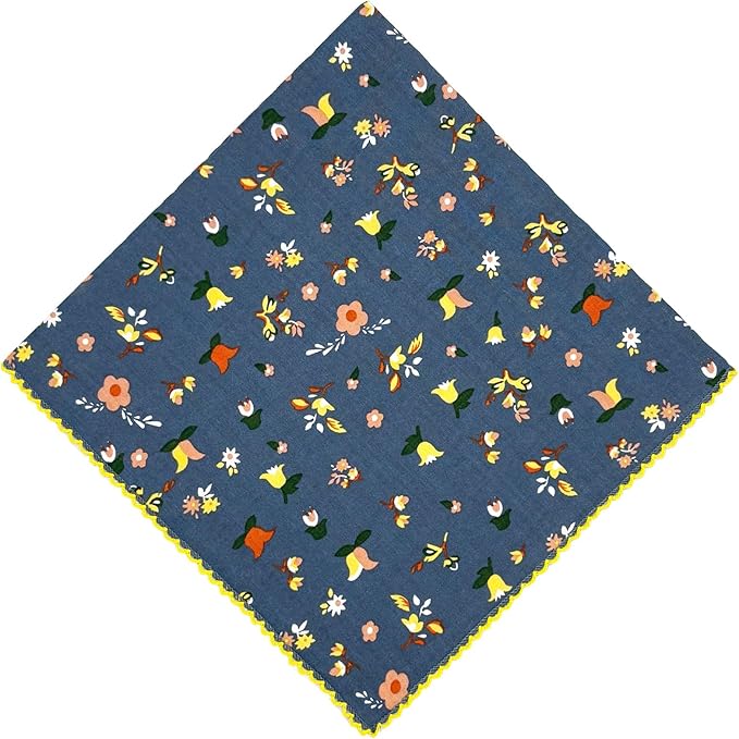 21x21 inches 100% Cotton Bandana for Women - Soft Square Scarf, Multi-Purpose Head Covering, Hair Bandana