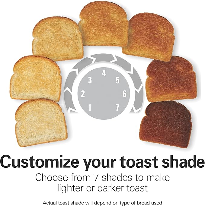 Proctor Silex 2-Slice Toaster with Extra Wide Slots for Bagels, Cool-Touch Walls, Shade Selector, Toast Boost, Auto Shut-off and Cancel Button, Black (22305)