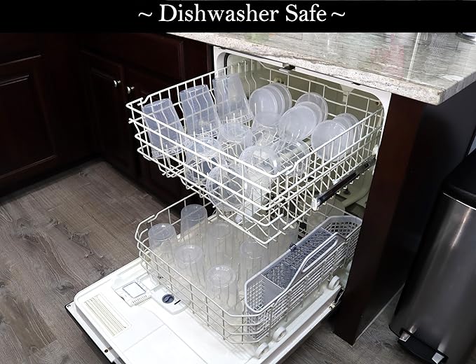 Zekii EXTRA THICK Food Storage Containers [24 Set] Mix Size Plastic Deli Containers with Lids, Slime, Soup, Meal Prep Containers, Leakproof, BPA Free Microwave Dishwasher Freezer Safe w/Measurments