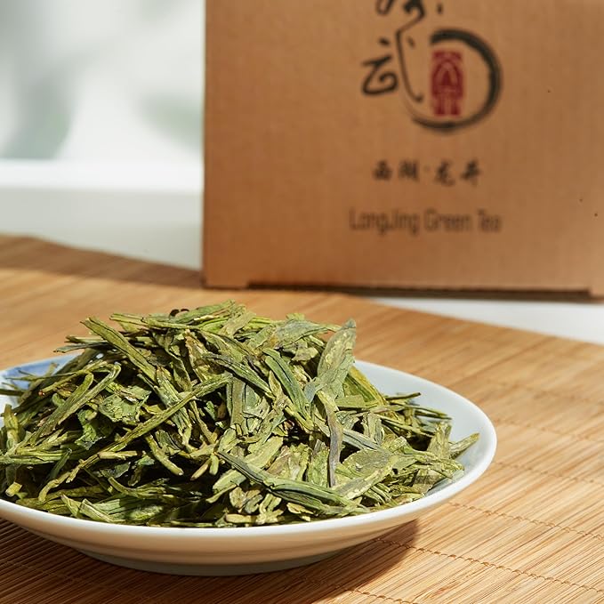ChaWuWarmSun [B] LongJing Green Tea,8.8oz/250g,Chinese Dragon Well Green Tea Loose Leaf