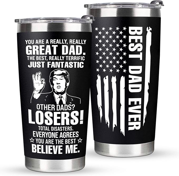 Christmas Gifts for Dad, Men - Gifts for Dad from Daughter, Son - Dads Birthday Gift Ideas, Happy Birthday gifts for Dads, Fathers - Best Dad Ever Gift, Present for dads - 20 Oz dad Tumbler
