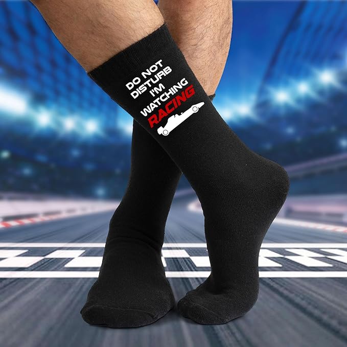 VICRAZY Racing Car, Sport Car Socks for Men, Women - Formula 1 Gifts, Racing Socks, Stocking Stuffers for Men, Women