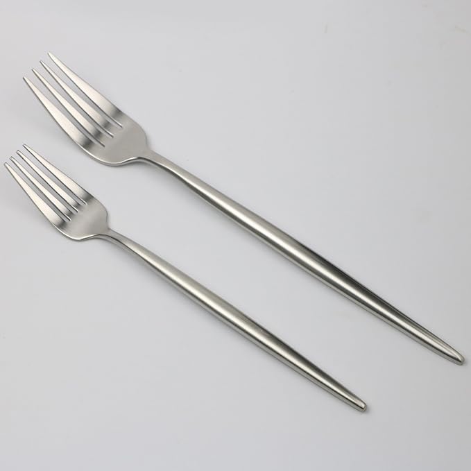 20-Piece 18/10 Stainless Steel Silver Flatware Set, Serive for 4, With Fork Spoons Knife Teaspoon Dessert Fork for Home Kitchen Restaurant Hotel