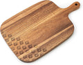 Acacia Wood Cutting Board - Wooden Kitchen Cutting Board for Meat, Cheese, Bread,Vegetables &Fruits- Charcuterie Board Cheese Serving Board with Handle,12" x 7”