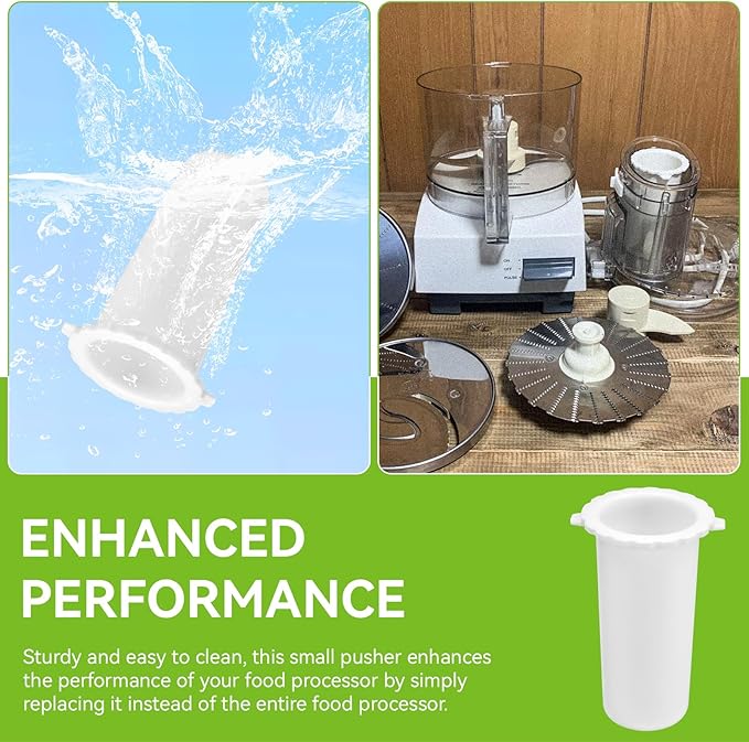 Small Pusher DLC-020BGTX-1 for Cuisinart DLC-8S, DLC-8SY, DFP-11, DFP-14 Food Processor, Replacement Pusher for Custom 11,14, Deluxe 11,14, Custom Pro 11 Cup Food Processor Parts