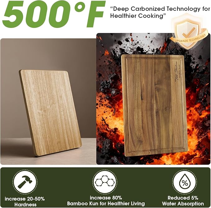 Personalized Acacia Wood Cutting Board - Laser Engraved Custom Board,Print in USA,Customizable Acacia Wood Cutting Board Eco-Friendly Wood,Gift for Wedding, Housewarming,Christmas