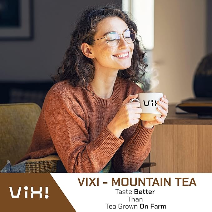 VIXI Green Tea Loose Leaf, (16.00 Oz), Vietnam's Mountain Tea, Caffeinated, Dried Whole Full Large Leaves, 100% Natural, Perfect for Hot and Cold Brew