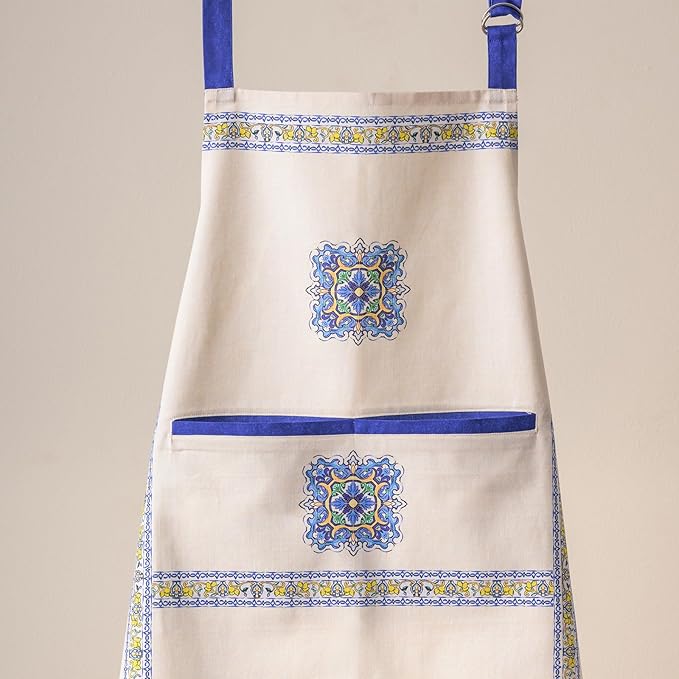 Maison d' Hermine 100% Cotton Apron for women with Pocket Kitchen Chef Apron for Men Cooking Gardening Server Waitress