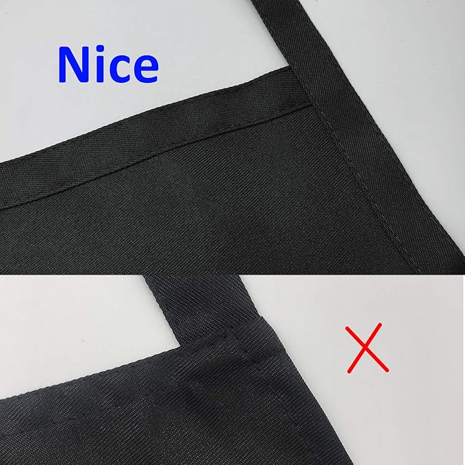 Black Apron with Pockets for Women Men Adult Chef, Set of 10 Bulk Kitchen Aprons for Cooking Baking Restaurant Painting DIY BBQ (10, Black)
