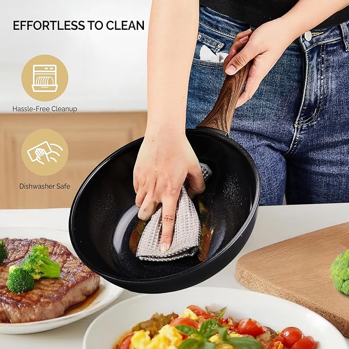 Bonnlo 20 PCS Non-Stick Cookware Set, Cast Aluminum Pots and Pans Set, Induction RV Kitchen Cook Set, Dishwasher Safe, PFAS PFOA & PFOS Free, for Home