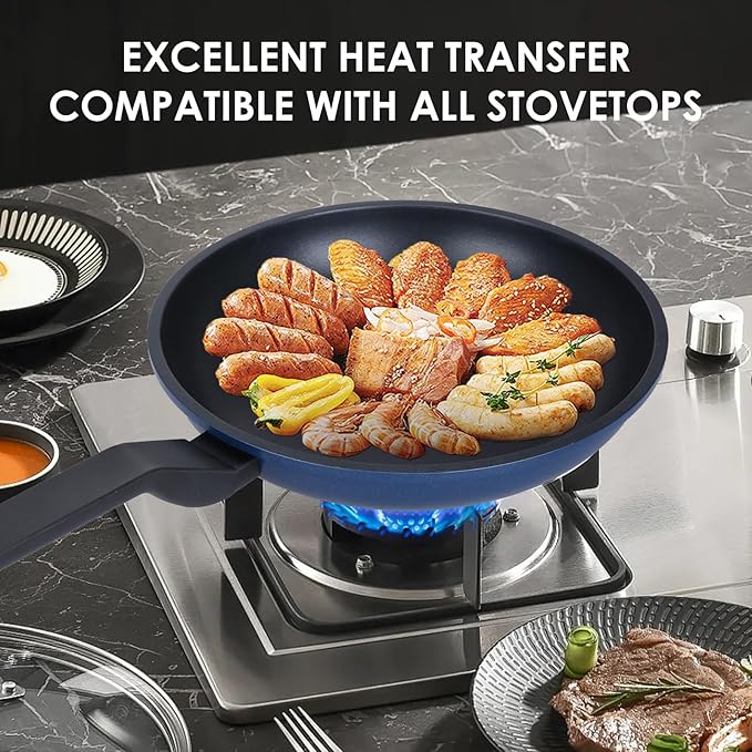 Nonstick Frying Pan Skillet,8 Inch Frying Pan Skillet,Egg pans,Omelette Pan,PFOA Free,Kitchen Pots Induction Pot