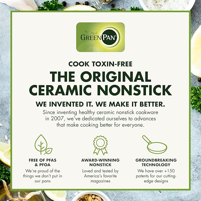 GreenPan Valencia Pro Hard Anodized Healthy Ceramic Nonstick 4.5QT Saute Pan Jumbo Cooker with Lid, PFAS-Free, Induction, Dishwasher Safe, Oven Safe, Gray