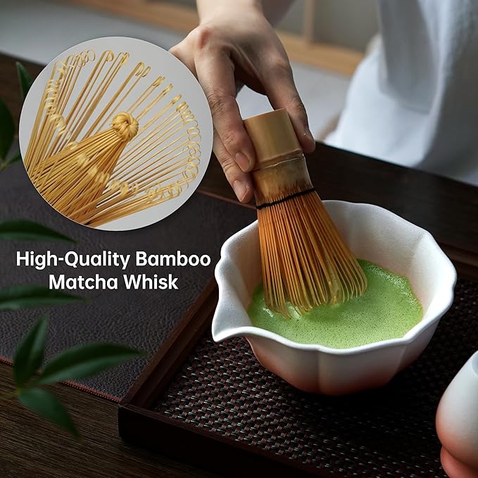 Matcha Whisk Set-Matcha Kit 7 Pcs, Matcha Set Birthday Gifts for Matcha Lover