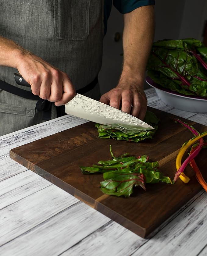 Kai PRO 5 Piece Slimline Block Set, Includes 8" Chef, 3.5" Paring and 6" Utility Knives, Knife Block Set, Japanese AUS6M Stainless Steel Blades, Full-Tang POM Handles