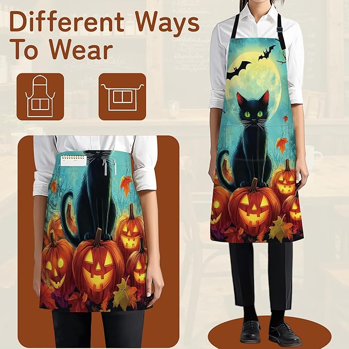 Adjustable Kitchen Apron with Pockets for Women and Men,Soft Chef Apron for Cooking, BBQ, and Grill