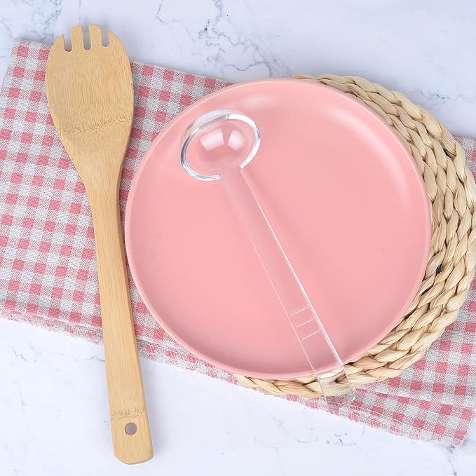 4 pieces 1 oz ladle clear small gravy ladle long handle Acrylic 7.9 Inch Perfect for Serving Dressings,punch bowl, Sauces and Toppings (1oz, small)