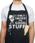 100% Cotton, Black Funny Aprons for Men, Dad, Husband - Birthday, Father’s Day Grilling Gifts for Papa, Husband.