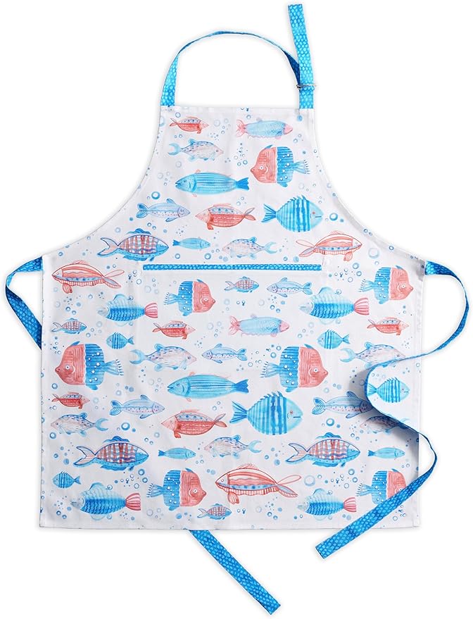 Maison d' Hermine 100% Cotton Apron for women with Pocket Kitchen Chef Apron for Men Cooking Gardening Server Waitress