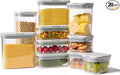 CAROTE Food Storage Containers with Lids 20 PCS BPA-Free Plastic Food Storage Set Air Tight Kitchen and Pantry Organization Canisters for Lunch Meal Prep& Leftovers (Sage Green/Grey)