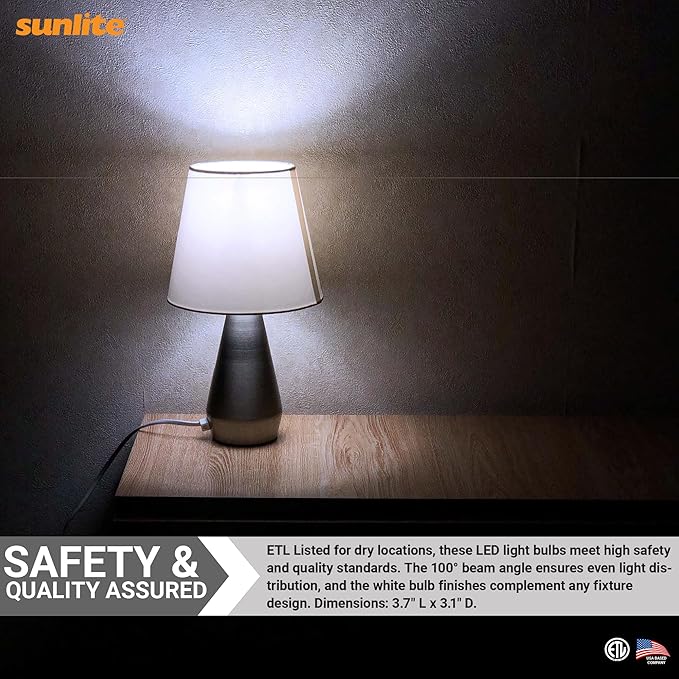 Sunlite ShabBulb, Shabbat Permissible LED Light Bulb, 7 Watt (40 Watt Equivalent) 4000K Cool White