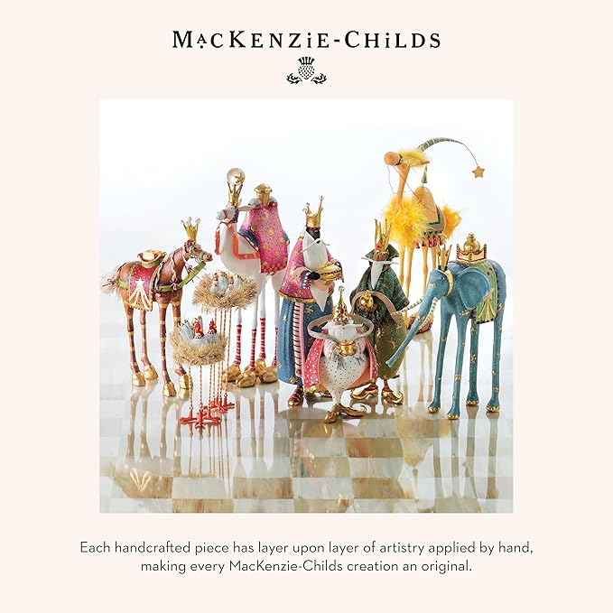 MACKENZIE-CHILDS Patience Brewster Nativity Figurine, Christmas Nativity Home Decor, Frank the Camel