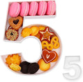 10" Reusable Plastic Box Form Tray Display for Treats, Charcuterie, Cake Pop, Candy, Charcuterie Box, Custom Charcuterie Letters Fillable - Reusable Letter Box - (White Plastic, 5)