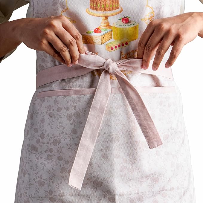 Maison d' Hermine 100% Cotton Apron for women with Pocket Kitchen Chef Apron for Men Cooking Gardening Server Waitress
